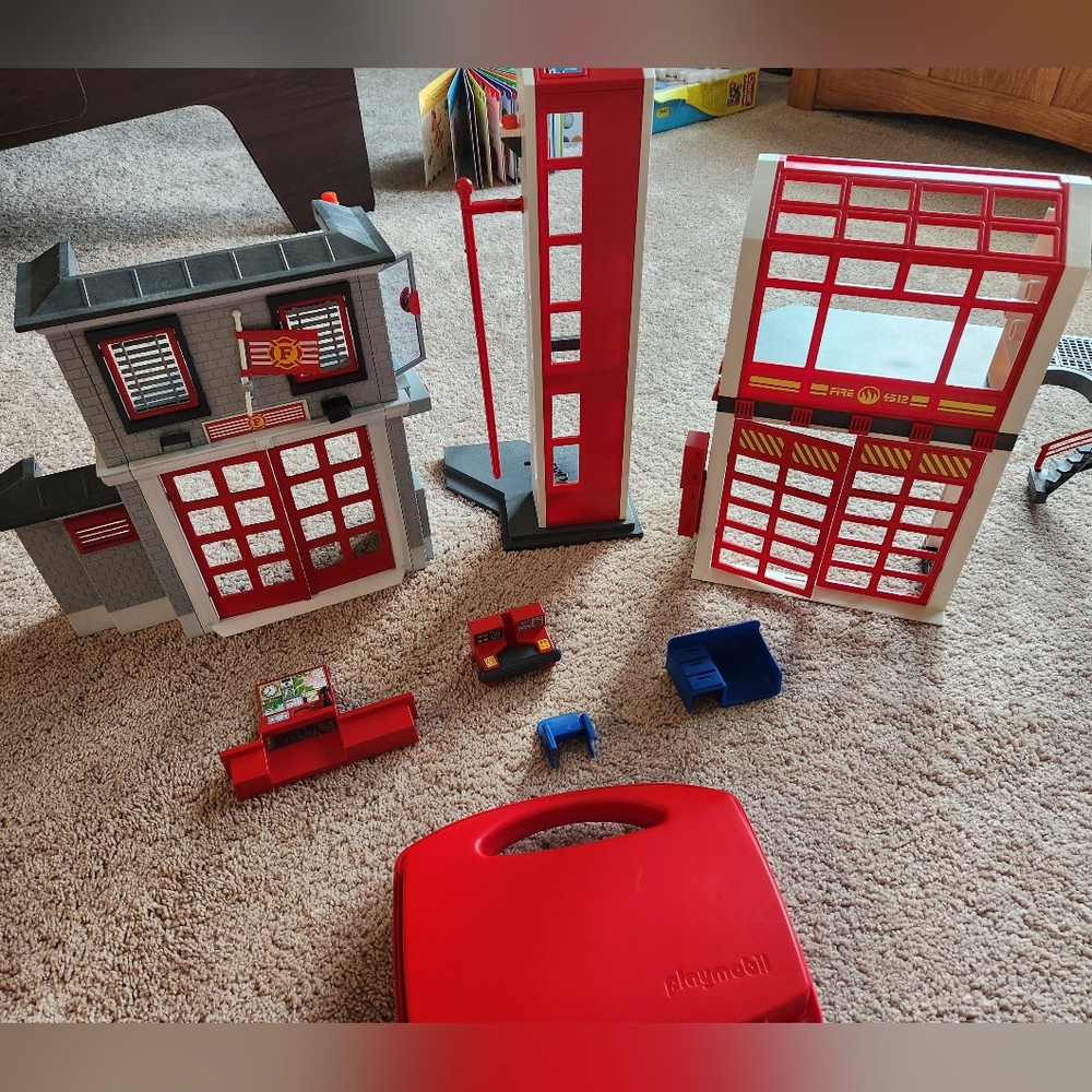 PlayMobil Vintage Fire Station Playset